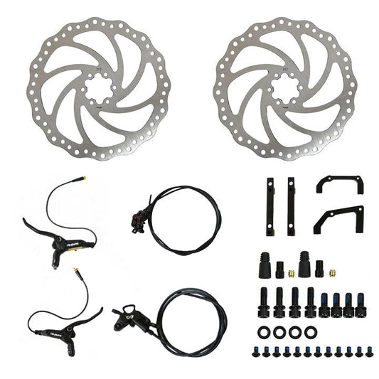 EUNORAU ENA 4-Piston Hydraulic Brake Sensor Set with 203MM Disc Brake Rotors